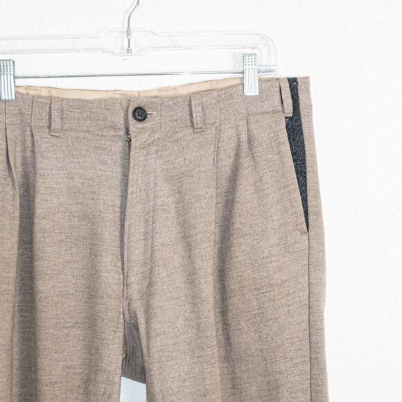 YANTOR Japan Small Wool Trouser Pants in Khaki Beige - Picture 3 of 11